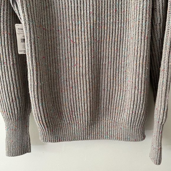 NWT Free People Leo Tunic Silver Gleam Gray Cowl Neck Sweater sz XS - Picture 11 of 14